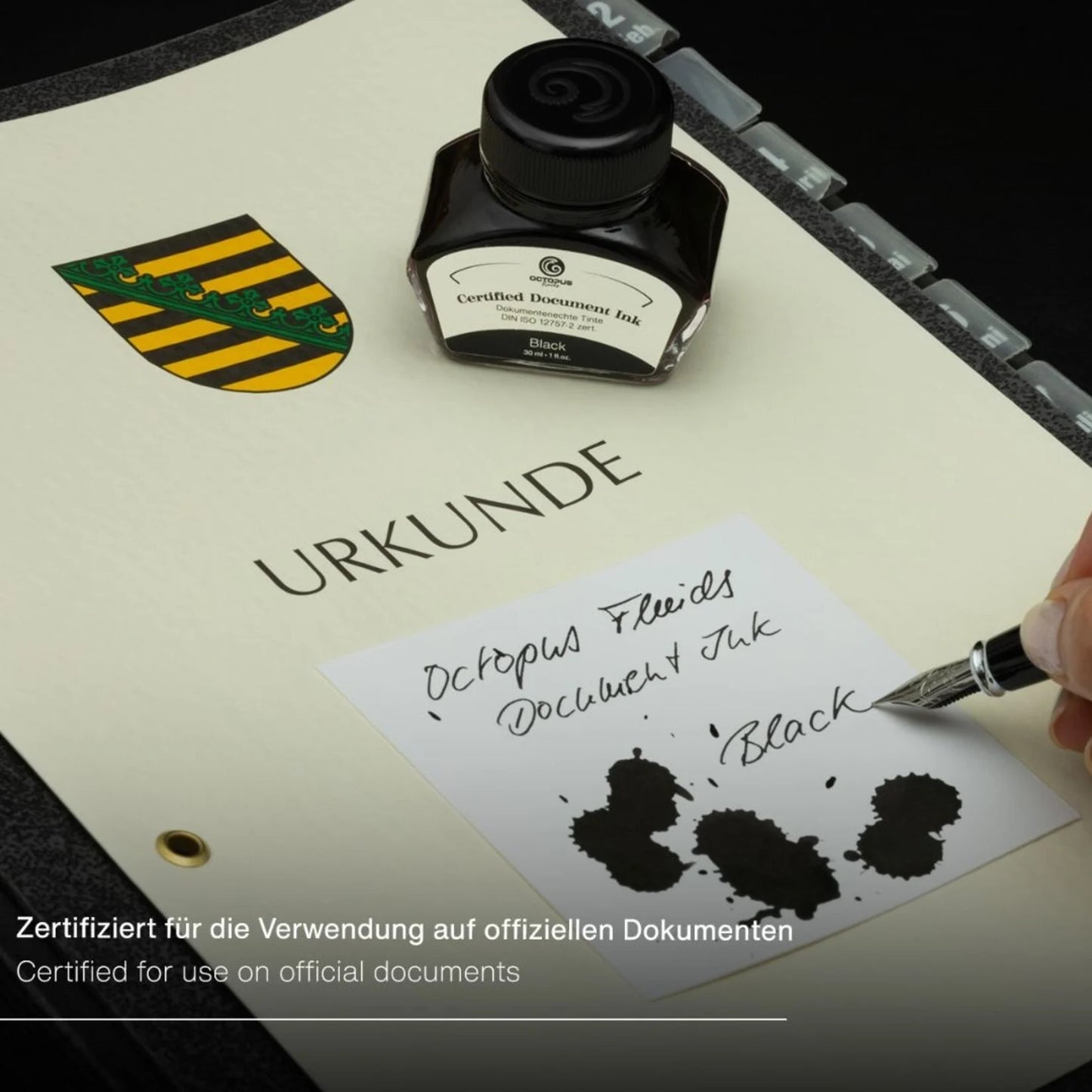 Octopus Fluids Document Ink, Black 30ml