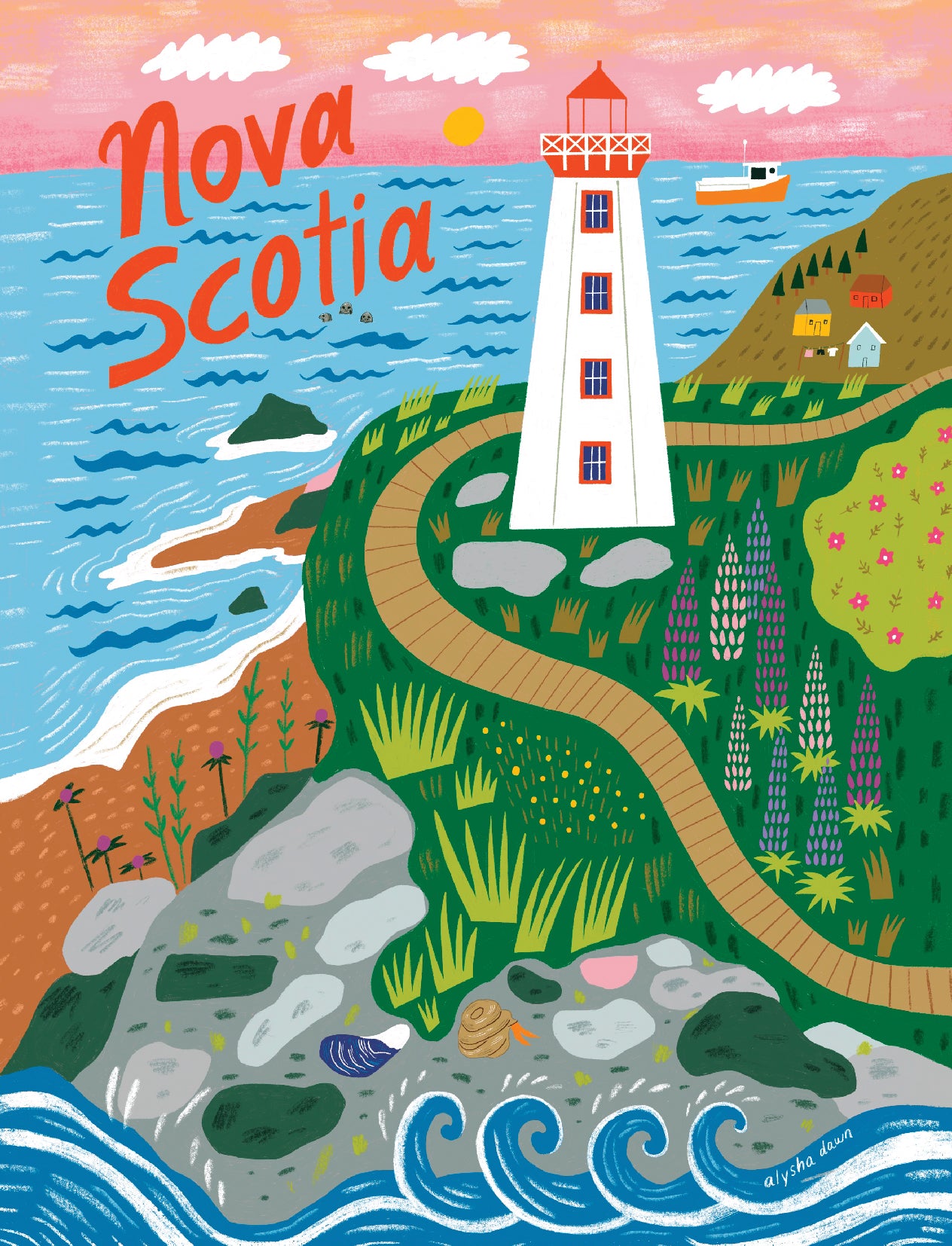 Nova Scotia Illustration - Postcard