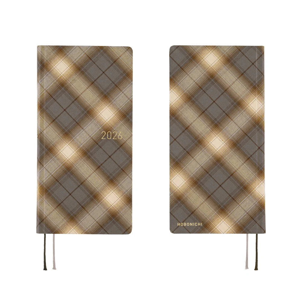 Shirt Fabric, Foggy Plaid - Hobonichi Techo 2026 Weeks